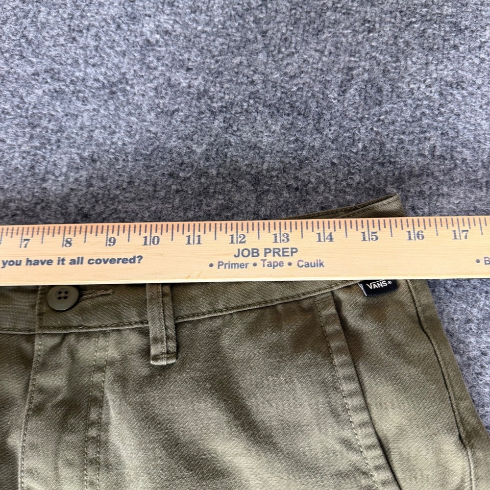 Vans Chino Pants Mens 32x29 Olive Green Skate Casual Straight Leg Cotton Stretch - Picture 6 of 10